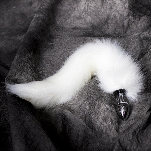 Metal Fox Tail Anal Plug Flirting Couple Back Yard Plug Cosplay Sex Toy Artificial Hair Female Apparatus