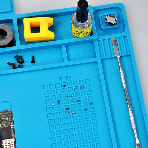 Mobile phone repair silicone mat welding workbench anti-corrosion magnetic high temperature resistant workbench silicone workbench