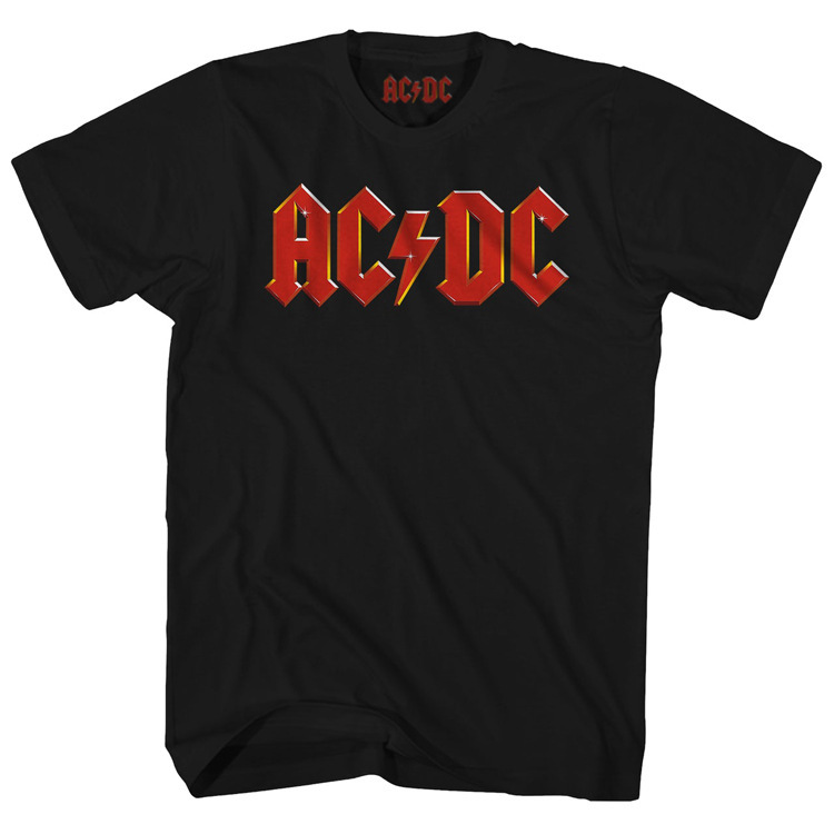 Classic Bolt Logo ACDC band Classic punk rock cotton short sleeve T-Shirt T-Shirt
