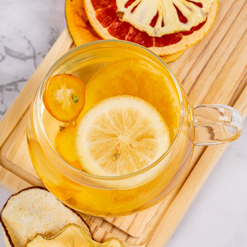 Internet celebrity drink fruit tea fruit slices dried fruit tea mixed combination small bag lemon flower independent package cold brew