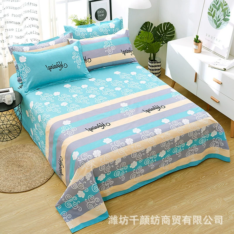 Односпальная простыня для общежития, плотная ворсистая ткань, многоpattern, размеры 1.2–2.5×2.3 м