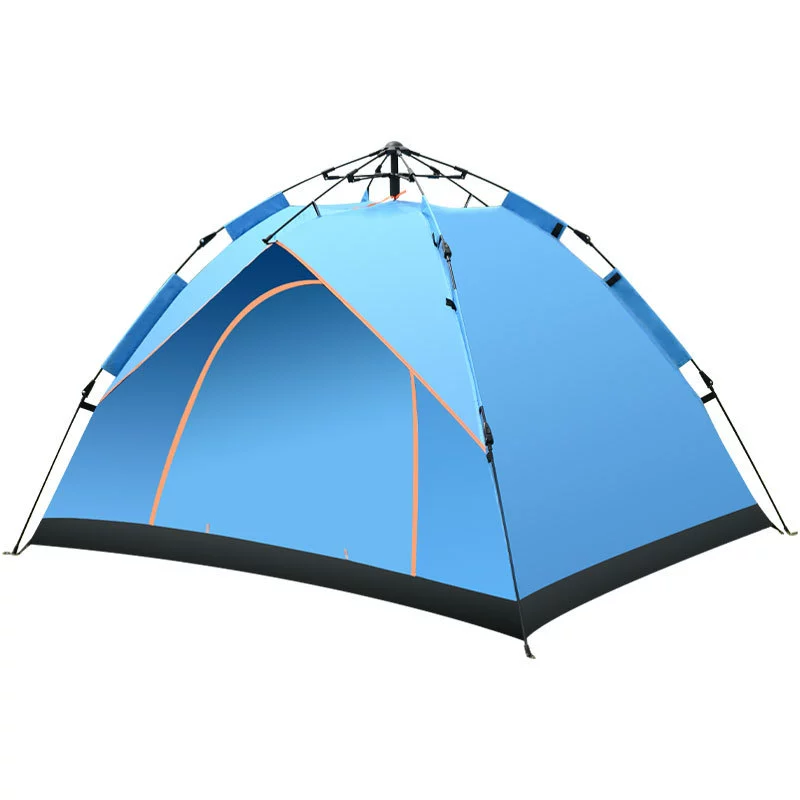 Beach double-layer automatic tent for camping, set, travel equipment for double, fully automatic, full set