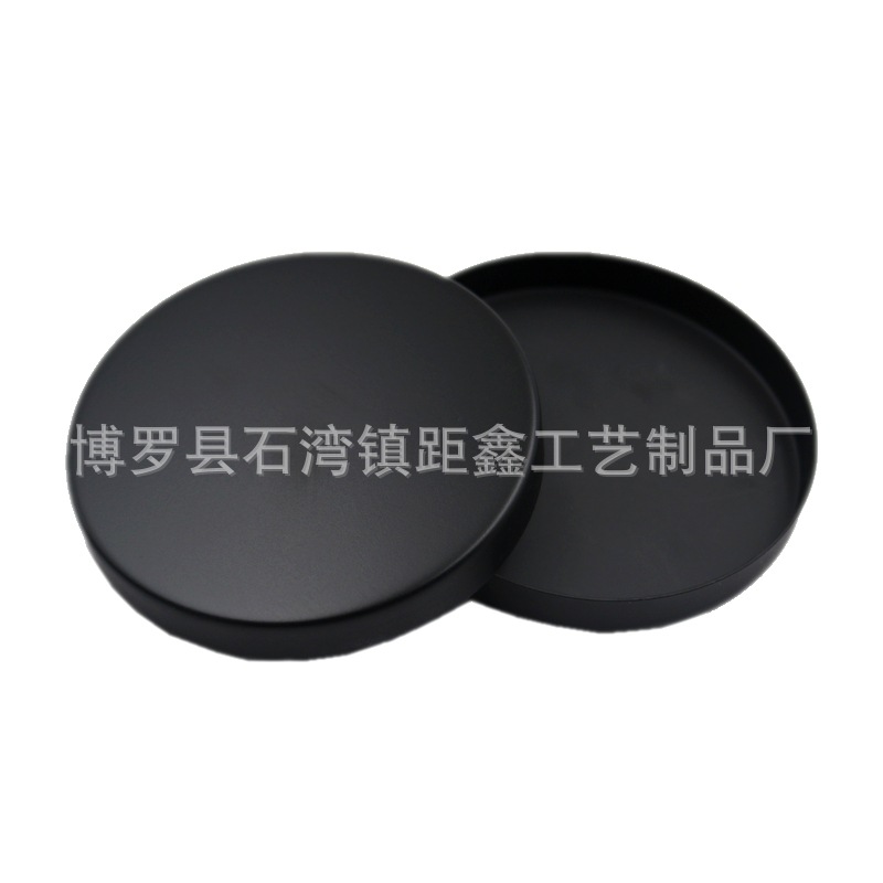 批发铁盖子金属盖子圆形黑色蜡烛盖品质好货期快外扣蜡烛盖