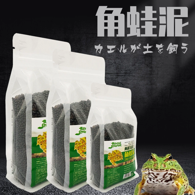 Рогатая лягушка Грязь Подушка в виде рогатой лягушки Небычьи субстраты Амфибия Ньют Саламандра Тропический лес Танк Черный осадок Подушка для рептилий Подушка для лягушки