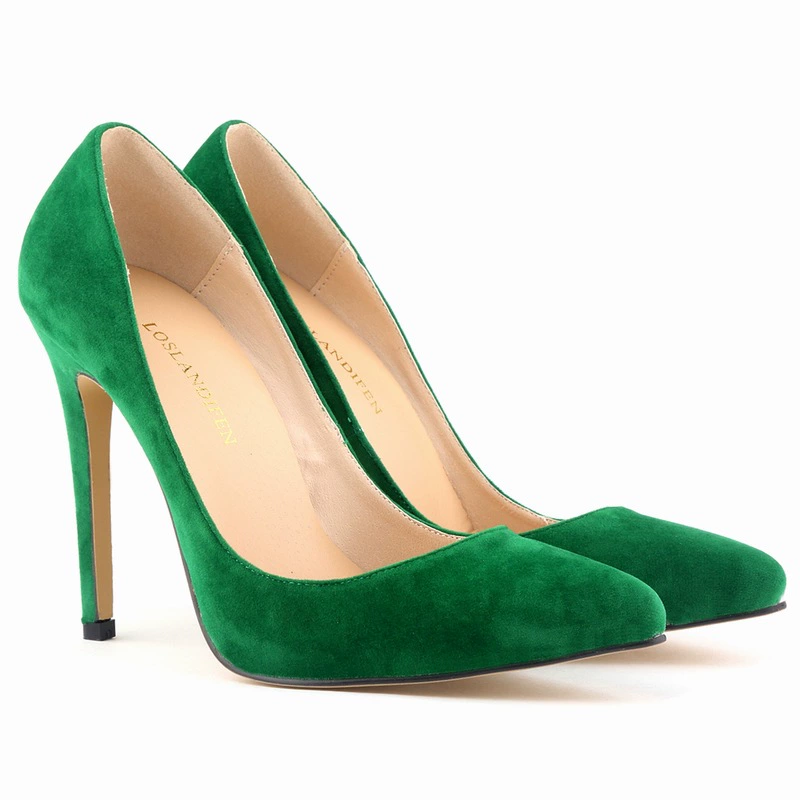 Niluke Amazon's new large size AliExpress multi-color sexy bride's super fine high-heeled women's wedding single leather shoes