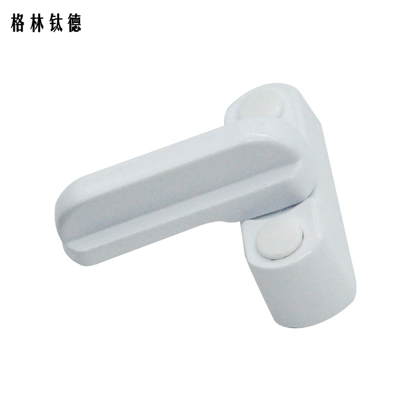 Cerradura de puerta y ventana abierta plana de acero de plástico Cerradura en forma de T Cerradura de ventana sin perforaciones anticuada Ventana interior Puerta exterior abierta y cerradura de ventana Cerradura de manija