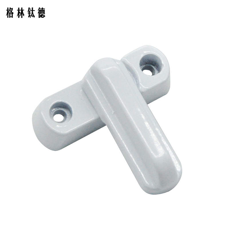 Cerradura de puerta y ventana abierta plana de acero de plástico Cerradura en forma de T Cerradura de ventana sin perforaciones anticuada Ventana interior Puerta exterior abierta y cerradura de ventana Cerradura de manija