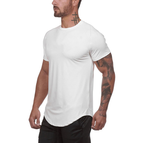 Cross-border European and American T-shirt summer sports fitness short-sleeved men's quick-drying training T-shirt factory direct sale