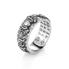 Pure silver S990 Xiaoyu Heart Sutra Ring Men's Fortune Pomegranate Retro Six Character Mantra Personality