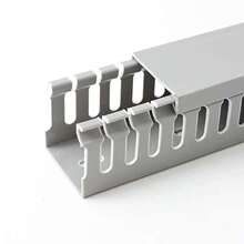 武汉PVC灰色塑料行线槽配电柜方形阻燃走线槽PXC3明装工业配线槽