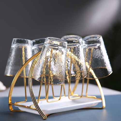 Light luxury cup holder living room elk water cup holder hanging cup rack upside down water cup drain storage rack storage tray cup holder