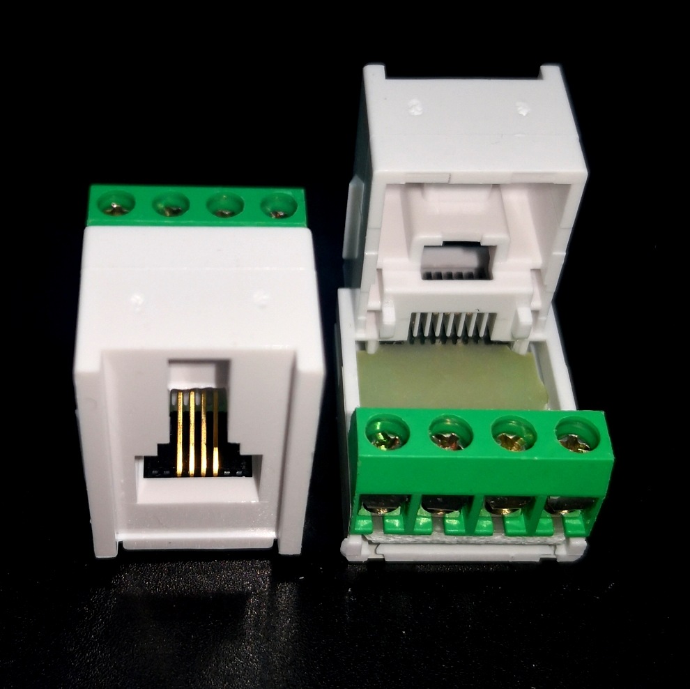 四芯电话插座四芯端子电话接口电话插座信息电话数据连接插座