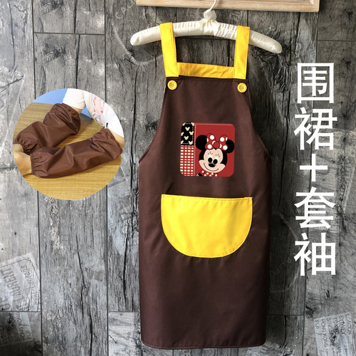 Apron for women, fashionable kitchen home use, waterproof and oilproof, cute cooking housework work adult men, printed logo