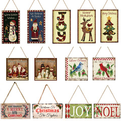 American English wooden hanging tag Christmas bedroom study minimalist clothing store wall wooden decorative hanging ornament