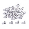 Acrylic square beads with letters, early education, English letters