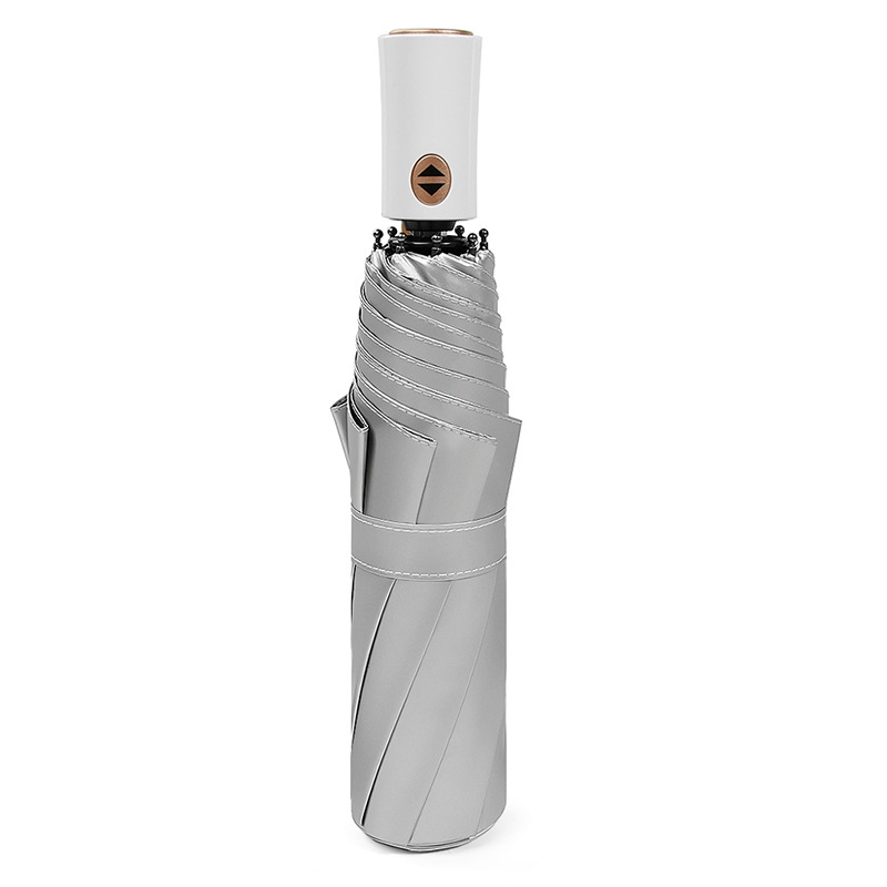 Dubbellaagse titanium parasol van topkwaliteit met zonbescherming, zilverkleurige lijm, anti-uv-koeling, UPF50+, Sunny Rain paraplu_voghion.com