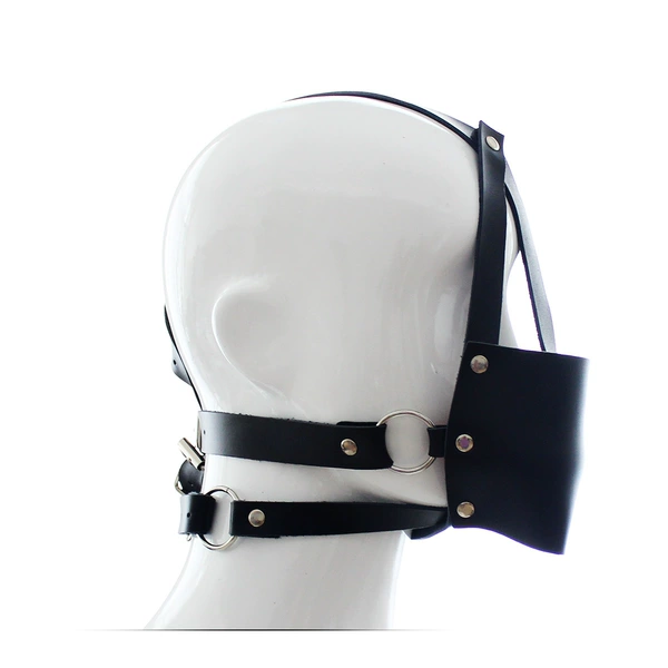 Horse harness leather gag red solid soft ball genuine leather black