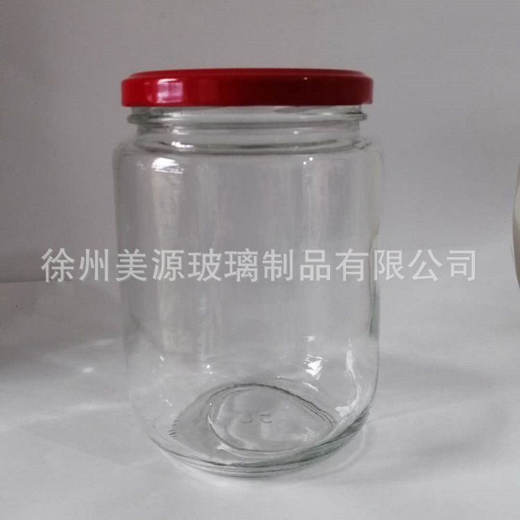 供应750克黄桃罐头玻璃瓶  水果梨罐头瓶 耐高温玻璃瓶罐