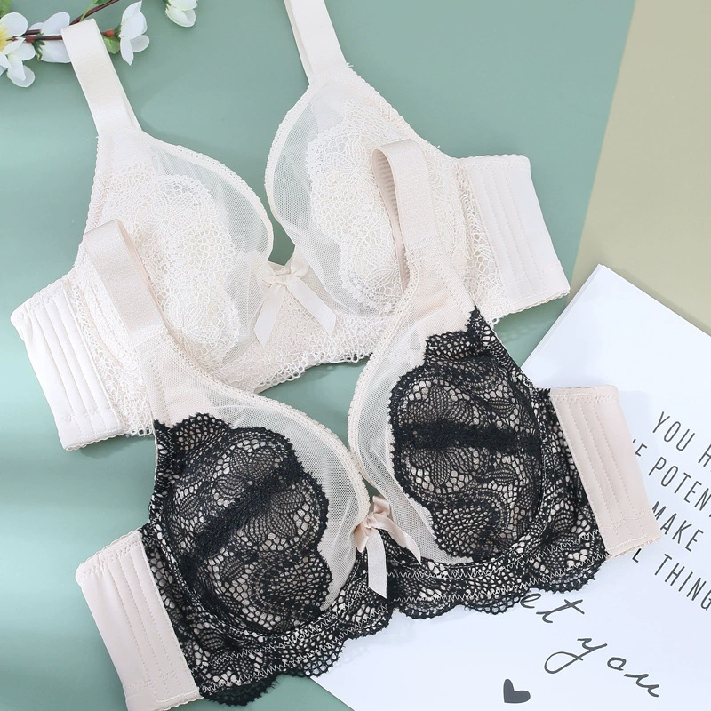 Thin shockproof underwear, sexy push up bra, plus size