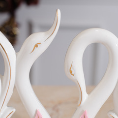 Swan Ornaments Factory Direct Sales Creative Ceramics Living Room TV Cabinet Decorations Wedding Gifts Crafts