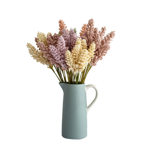Simulated wheat ears and grain ears, pastoral home decoration and flower arrangements, simulated flowers for wedding photography, fake flowers and colored grain ears