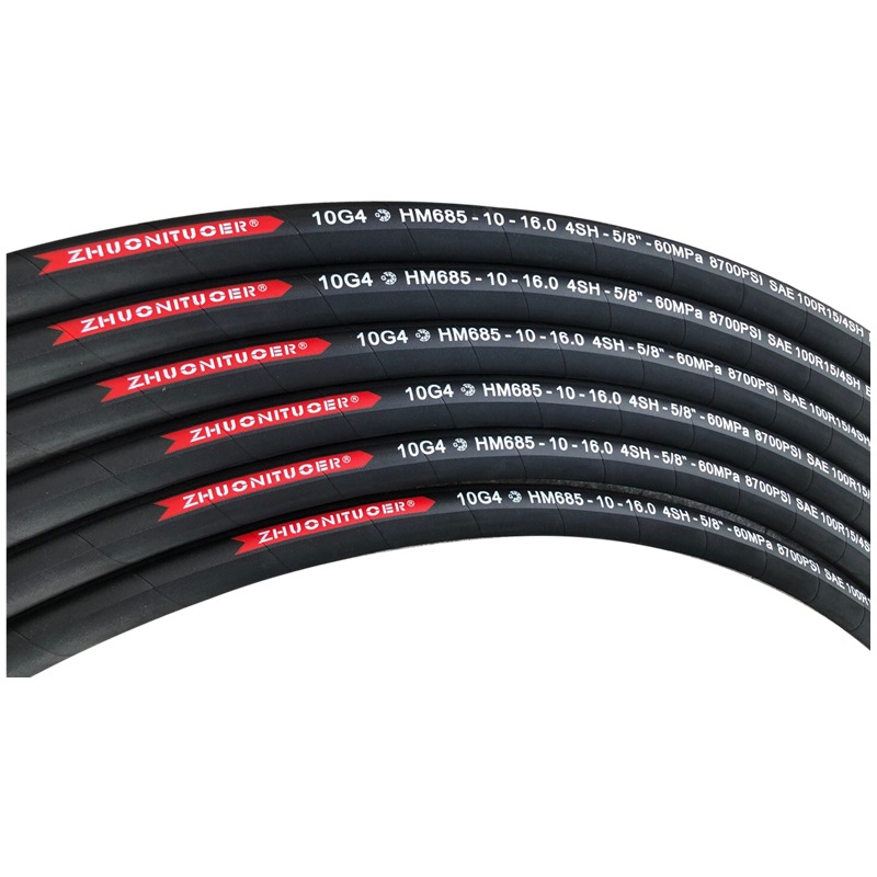 高压胶管 2层 4层 6层高压钢丝缠绕胶管GB/T10544高压油管