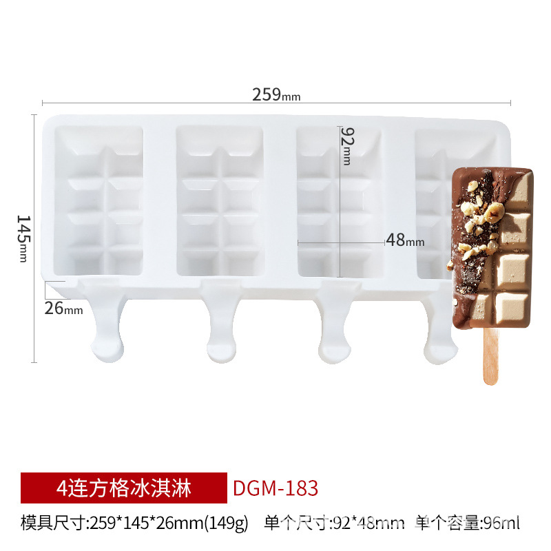 Sanxin helado de silicona molde DIY creativo chocolate Popsicle cubo de hielo molde de silicona de grado alimenticio