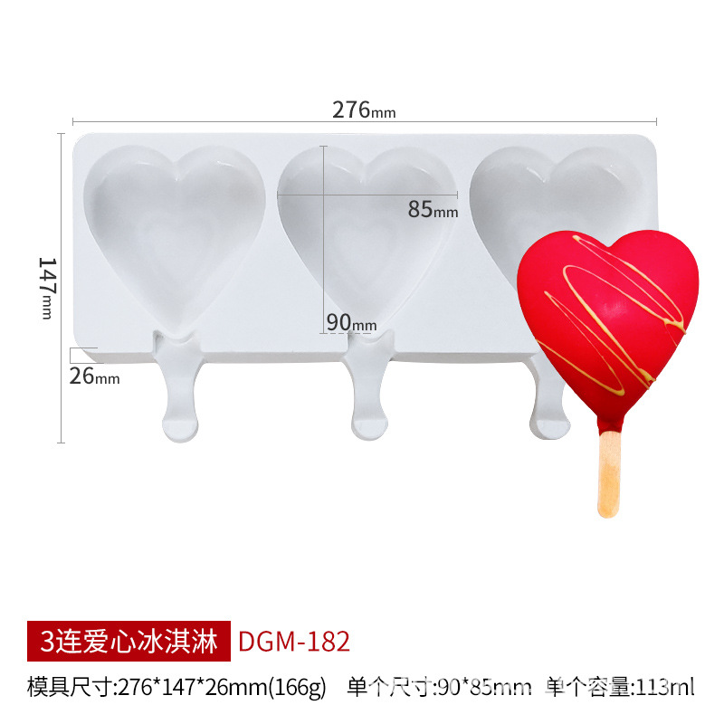 Sanxin 4-piece helado molde de silicona DIY paleta Popsicle fabricante de helados herramienta abrasiva de silicona Amazon