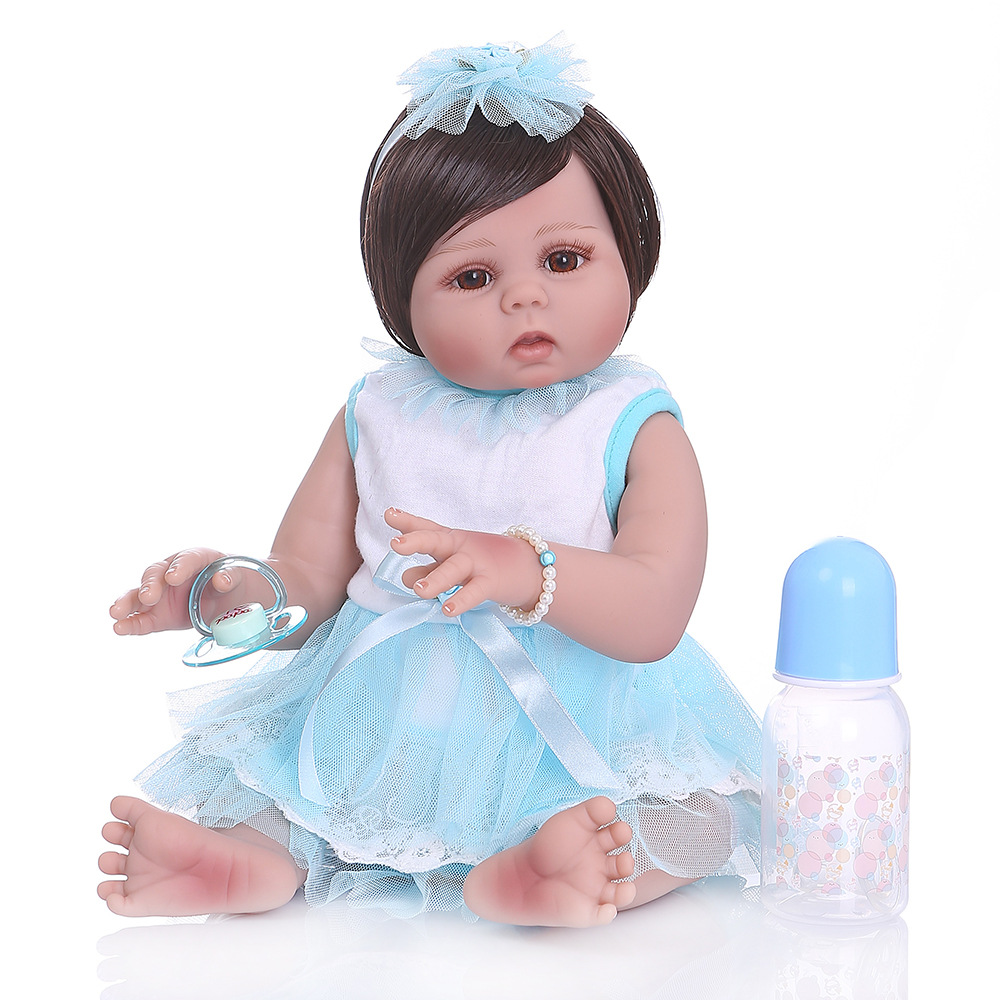 1733 falda de gasa azul