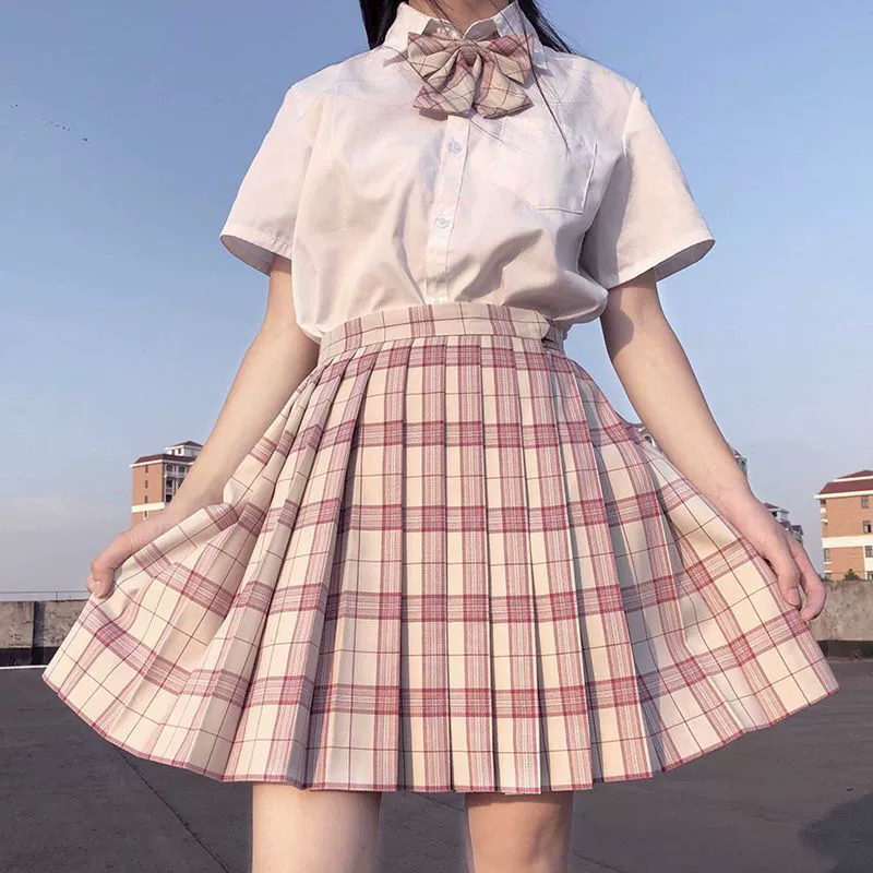[Peach] Оригинальная православная юбка JK Uniform Юбка в складку Юбка в клетку Костюм матроса Классная форма Юбка Школьная форма Юбка Женская