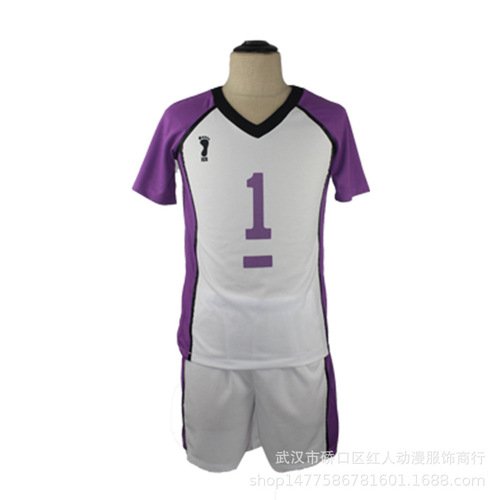 Shiratorizawa High School COS Uniforms Volleyball Junior Shiratorizawa Academy Sports Short-Sleeved School Uniforms Full Team Uniforms