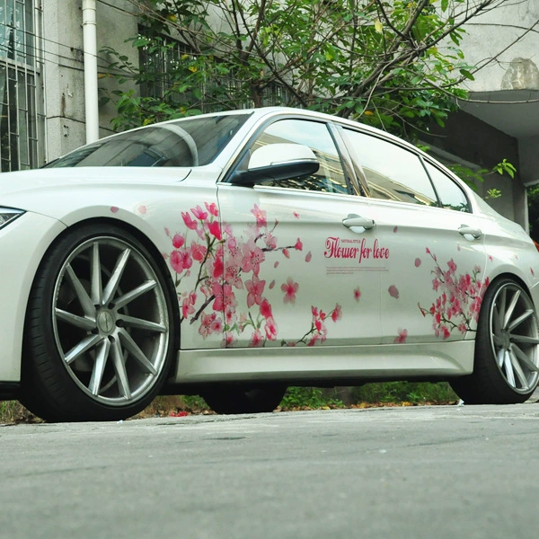 Автомобильная наклейка с сакурой личный Creative наклейка на крышку двери автомобиля заводская наклейка для защиты бампера