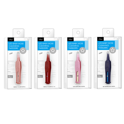 Newborn baby glowing booger tweezers baby booger tongs children's nostril cleaner tweezers round head clippers