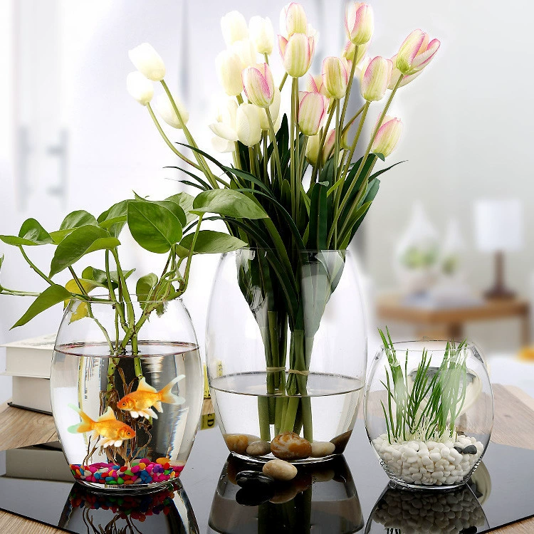Прямая Продажа с фабрики стеклянная ваза гидропонная растение цветочный горшок офис Настольный гидропонный Круглый прозрачный аквариум оптом
