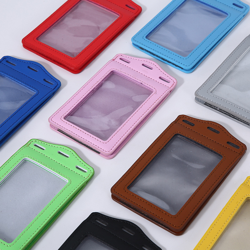 Jinbeisi chuangka tarjeta de trabajo cubierta de la tarjeta de autobús PU multifuncional cubierta de cuero Certificado conjunto de permiso de trabajo bancario