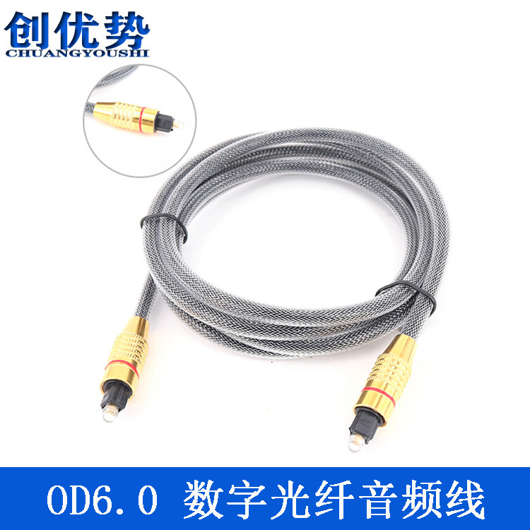 Factory wholesale digital Optical fiber audio cable TOSLINK digital audio cable Optical TV connecting amplifier square Port