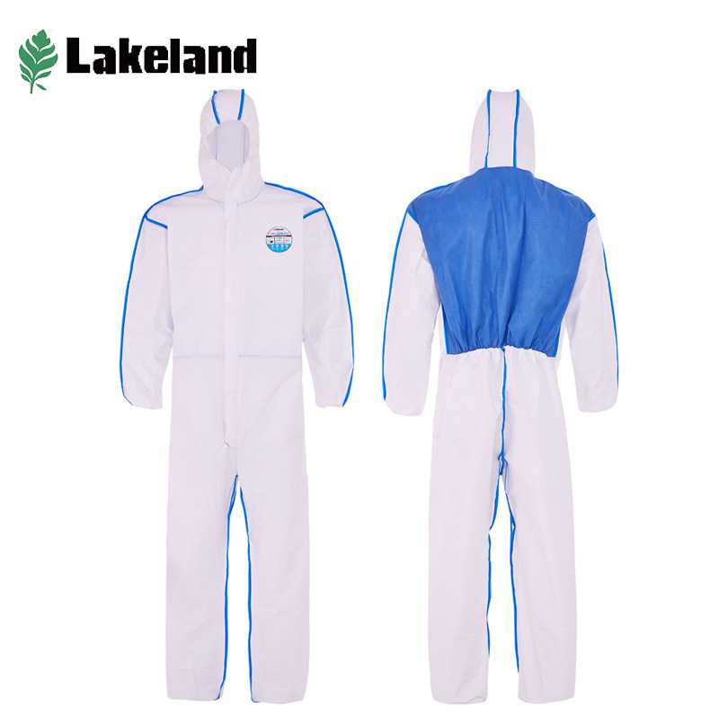 雷克兰EMNC428防护服 麦克斯防尘服带帽连体服防喷漆防静电