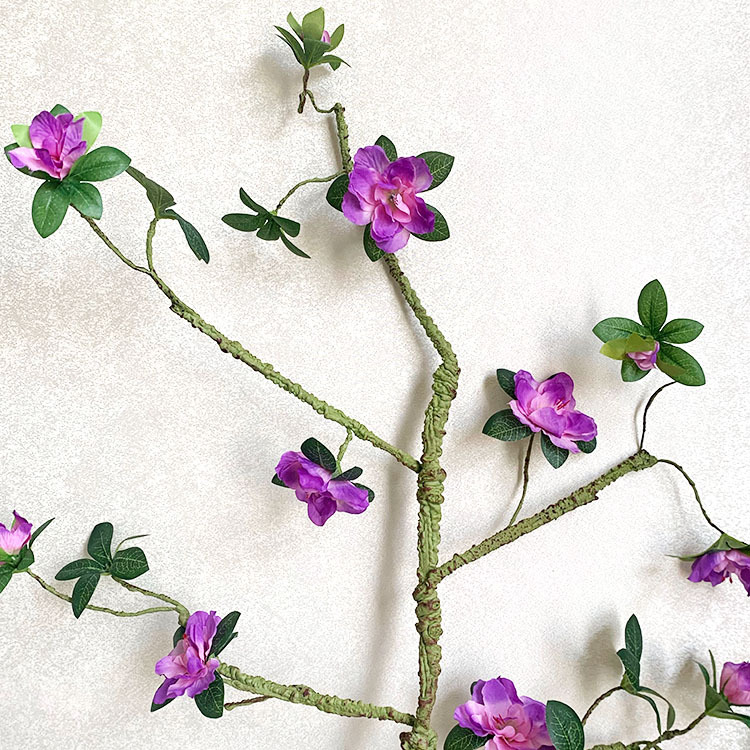 Flor artificial azalea espuma suave rama hogar Sala decoración bonsai arreglo floral modelado