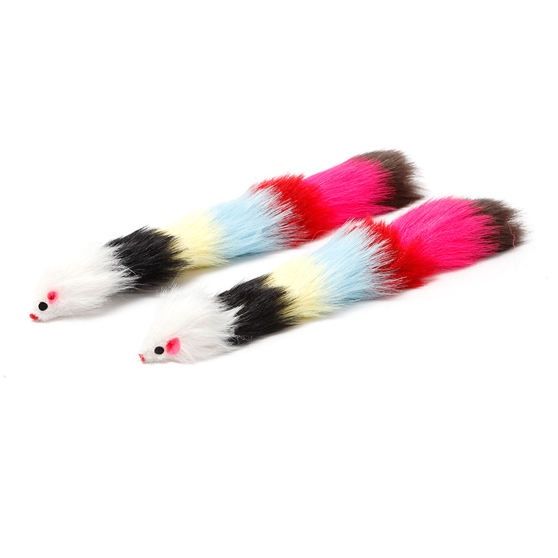 Explosivo color de peluche ratón peludo gato juguete al por mayor simulación ratón burlan gato juguete interacción de voz