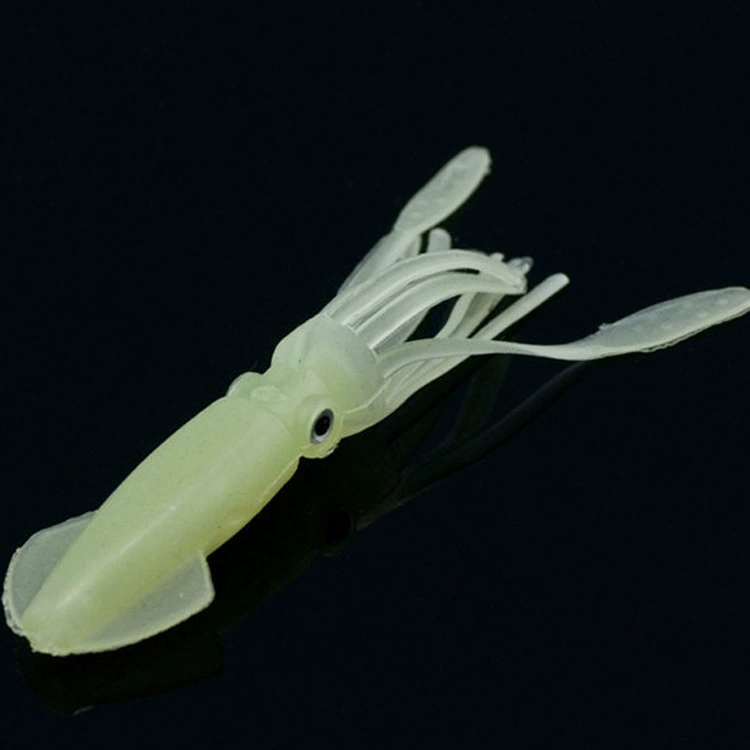 北征/Burle Glow-in-the-dark squid soft bait Luya bait large simulated bait cocked mouth fake bait 11cm8g