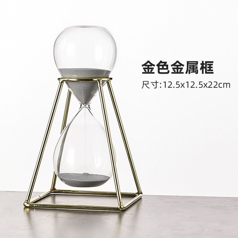 Directo de fábrica metal reloj de arena temporizador 30 minutos Estilo nórdico decoración timing reloj creativo