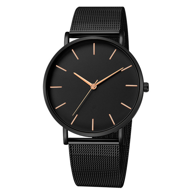 Ginebra nuevo reloj de hombre ultrafino simple correa de malla reloj de hombre Comercio exterior Venta caliente reloj de hombre al por mayor