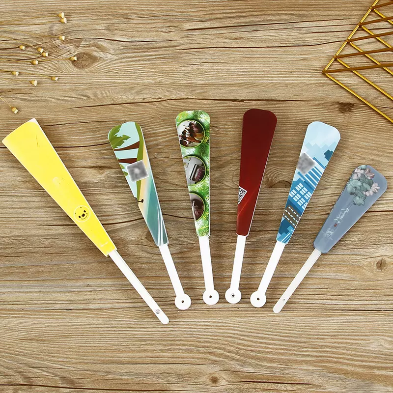 塑料扇pp扇双面印刷七折扇卡通外贸折扇厂家生产印logo可折叠