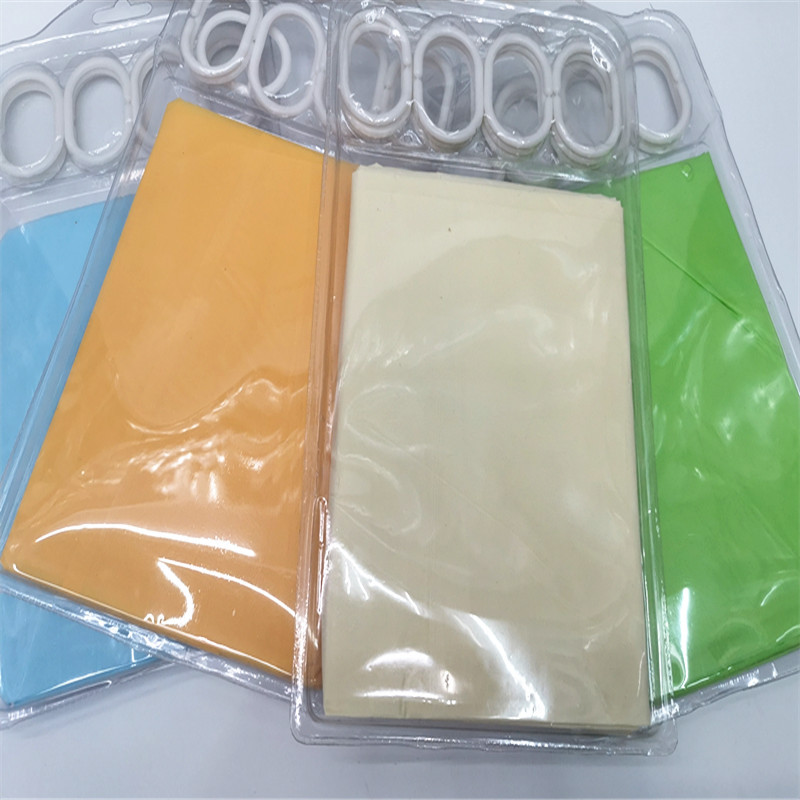 Muebles de nueva era baños de moda fácil de bloquear agua cortina de baño monocromática PEV impermeable a prueba de moho embalaje burbuja