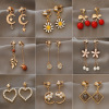 Retro ear clips from pearl, long earrings with tassels, no pierced ears, European style, wholesale