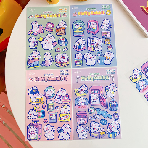 ins cute internet celebrity handbook sticker girl personality soft cute mobile phone decoration sticker diy material waterproof cup sticker