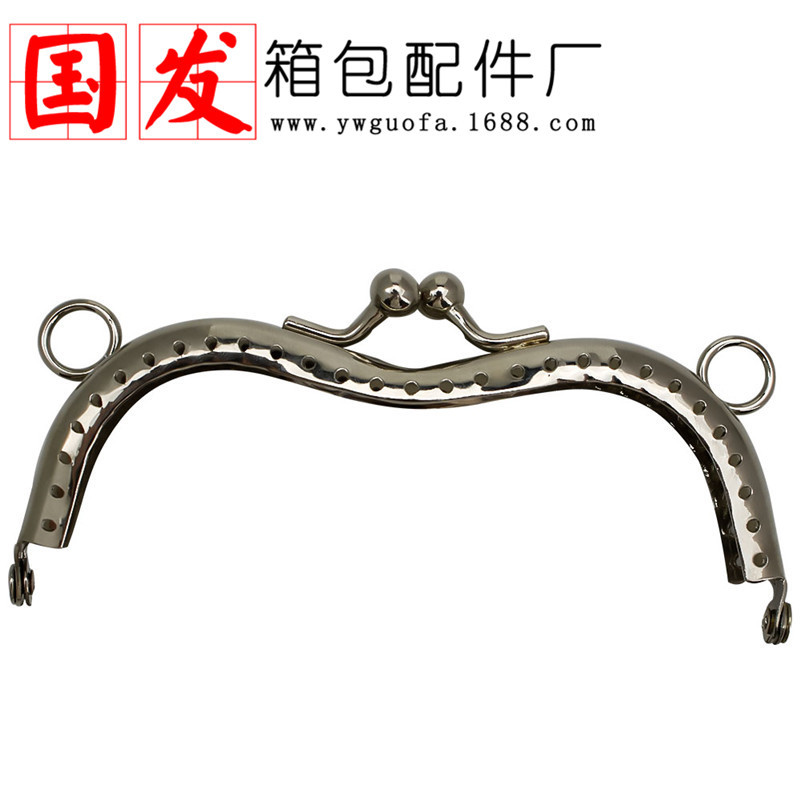 11cm M-shaped oro diy accesorios de bolso de cambio de mano pequeña caja de ojos oro de boca