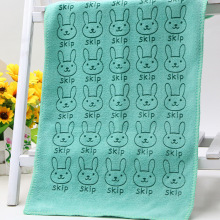 纤维印花童巾25*50加厚毛巾磨毛动物卡通儿童擦脸巾厂家直供