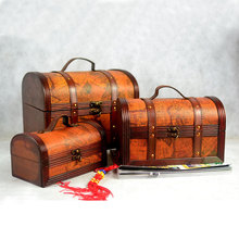 欧式复古木箱套装仿古航海图木箱子装饰箱百宝箱摄影密室道具代销
