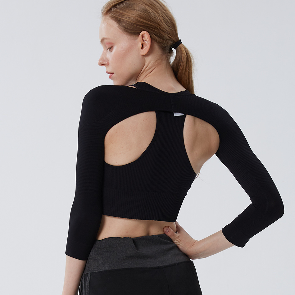 Japanese Women's Corset Body Shaping Underwear Posture Correction Anti-hunchback Shoulder Pad Orthopedic Long-sleeved Thin Arm